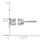 14k White Gold 1ct AA Quality Complete Princess Cut Diamond Earrings