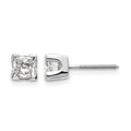 14k White Gold 1ct VS Quality Complete Princess Cut Diamond Earrings