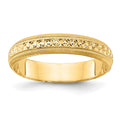 14k 3mm Design Etched Wedding Band