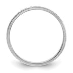 14k White Gold 3.75mm Design Etched Wedding Band