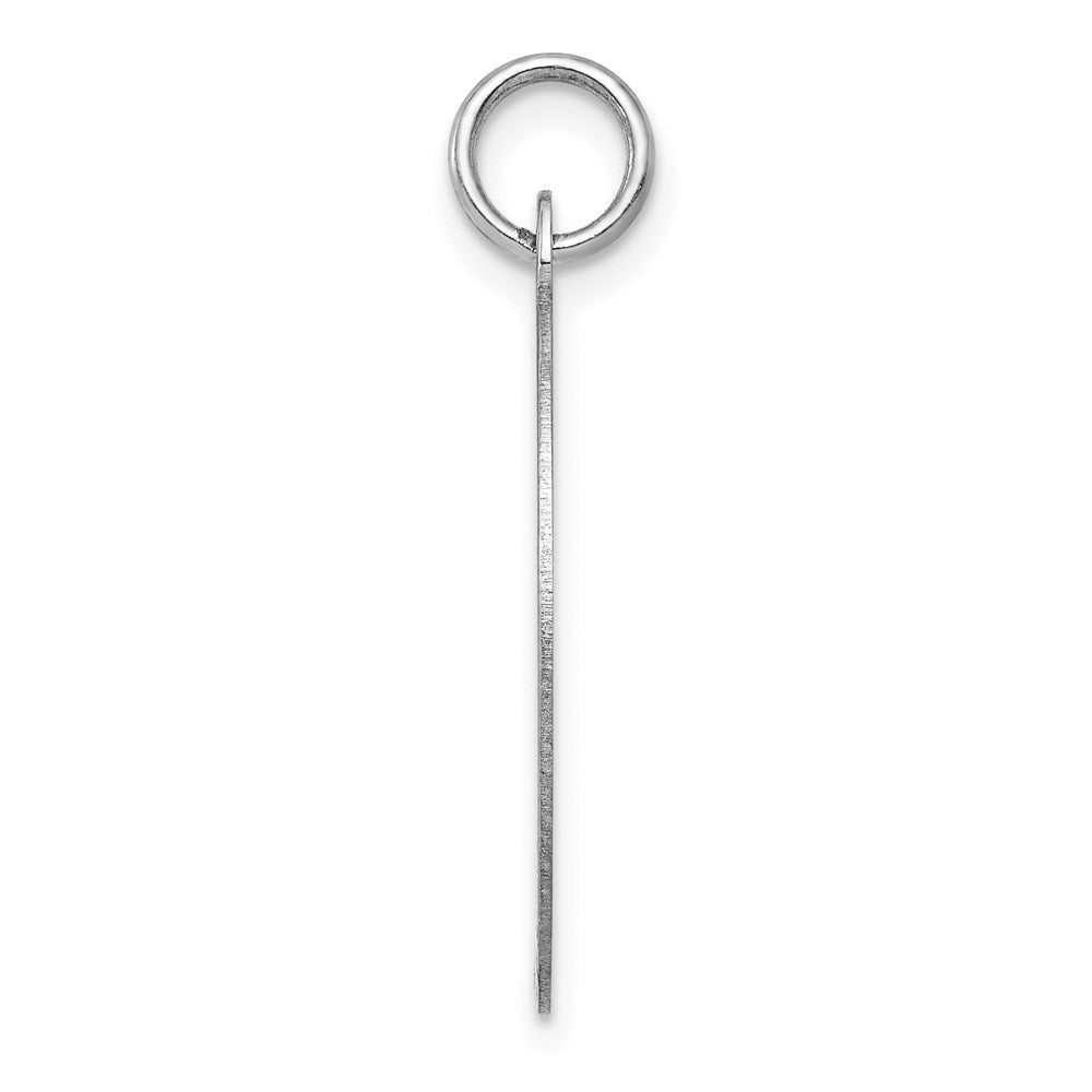 14k White Gold Plain 19.7x16.5mm .013 Gauge Oval Engravable Disc Charm
