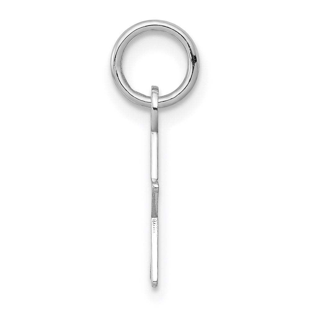 14k White Gold Plain .018 Gauge Engravable 14x11mm Star Disc Charm