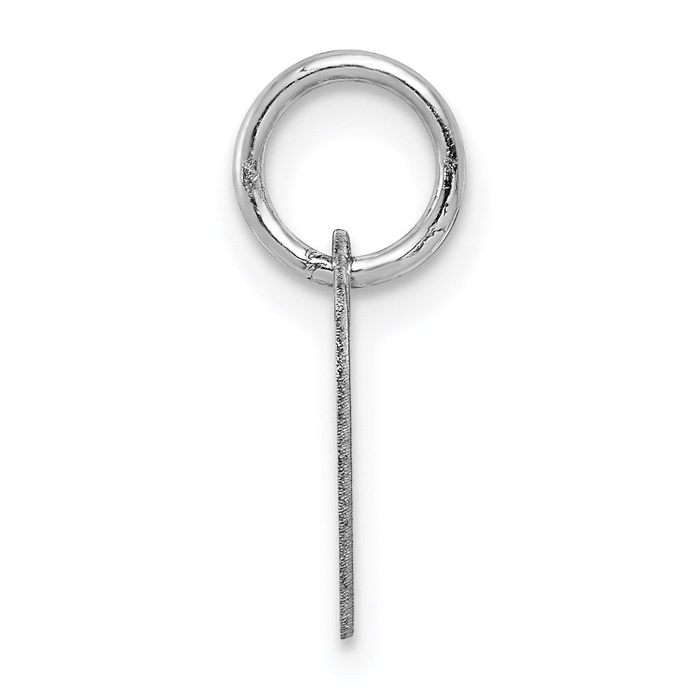 14k White Gold Plain .011 Gauge Engravable Heart 12x10mm Disc Charm