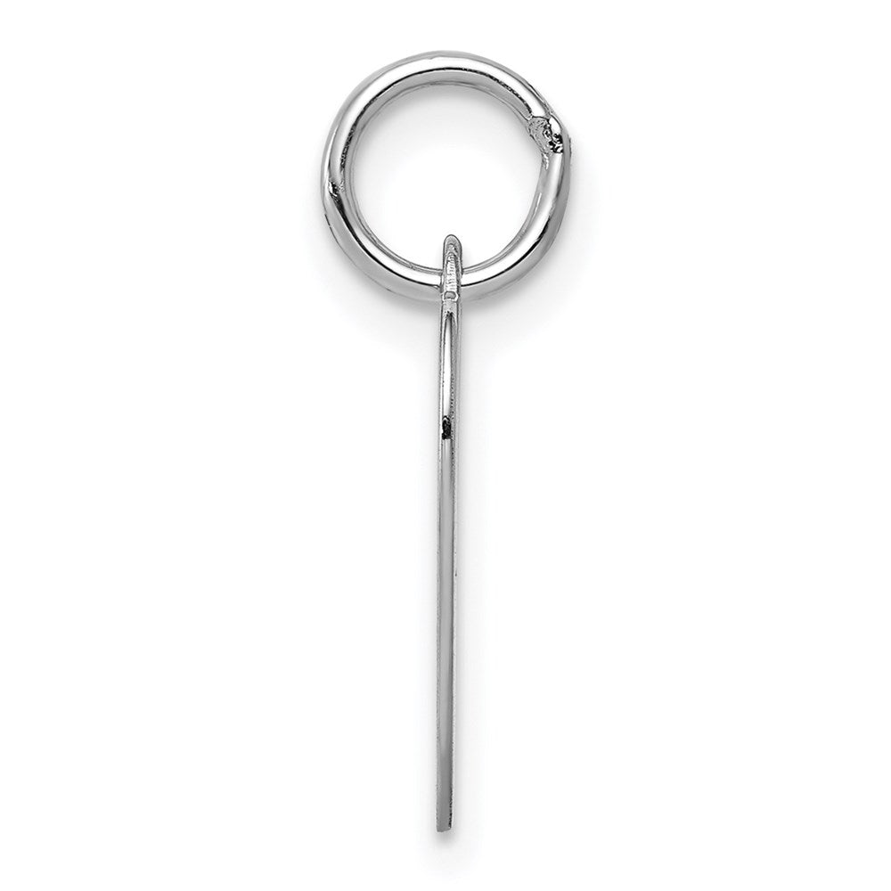 14k White Gold Plain .035 Gauge Engravable Heart 15x14mm Disc Charm