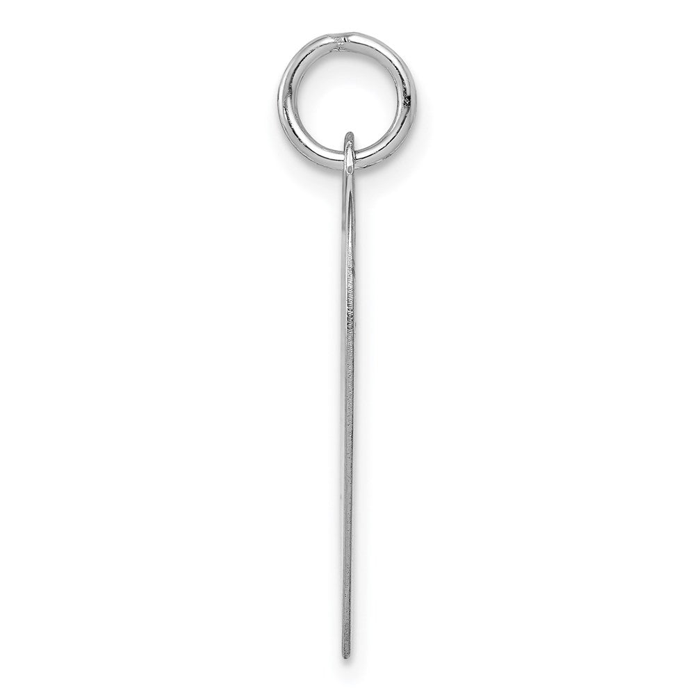 14k White Gold Plain .013 Gauge Engravable Heart 23x19mm Disc Charm