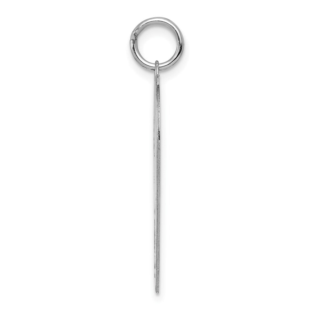 14k White Gold Plain .013 Gauge Engravable Heart 27x24mm Disc Charm