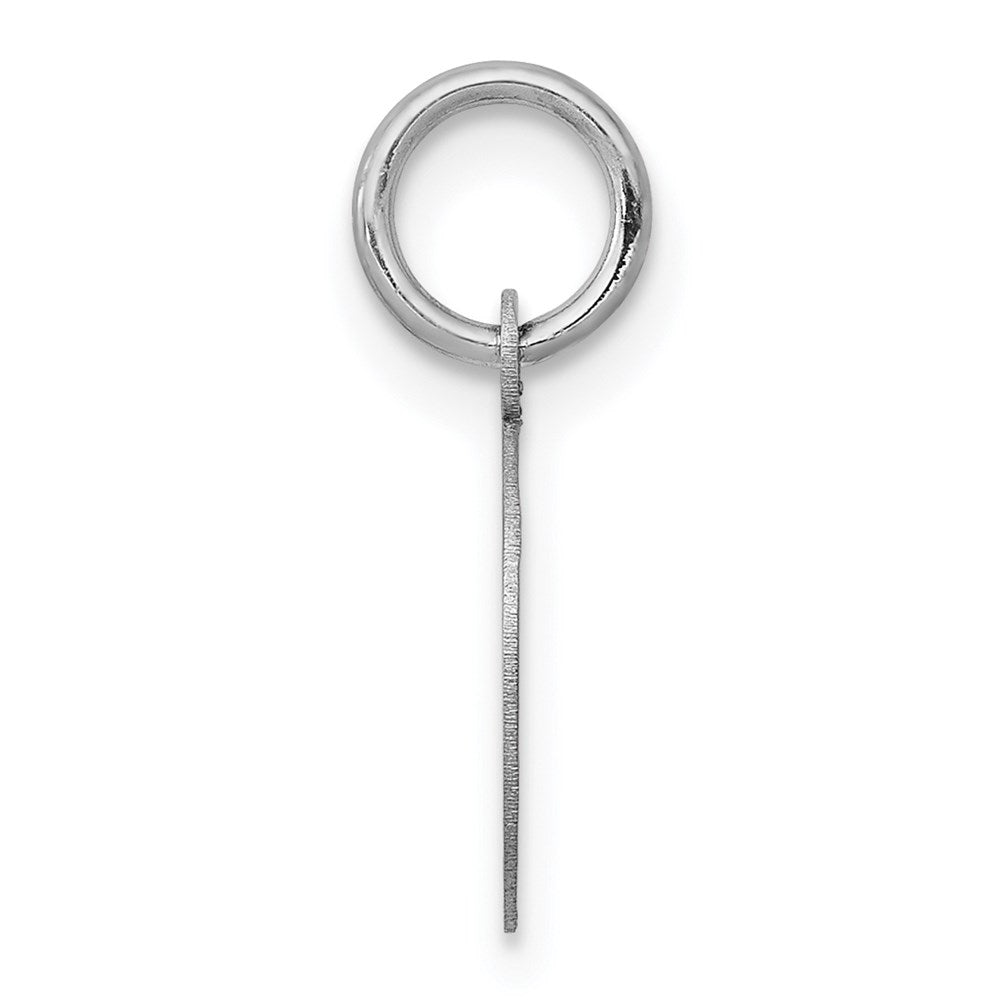 14k White Gold Plain .018 Gauge Round Engravable 12mm Disc Charm