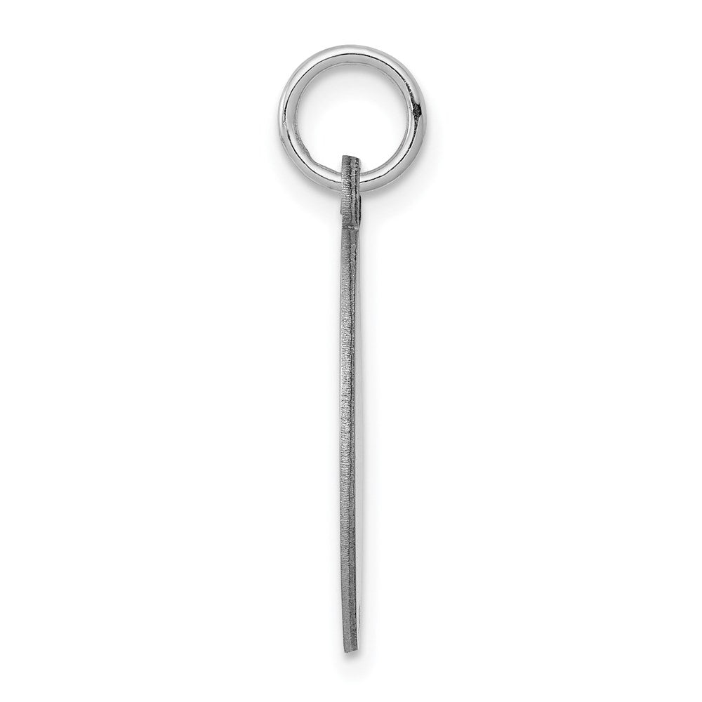 14k White Gold Plain .027 Gauge Round Engravable 18mm Disc Charm