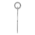 14k White Gold Plain .013 Gauge Round Engravable 19mm Disc Charm