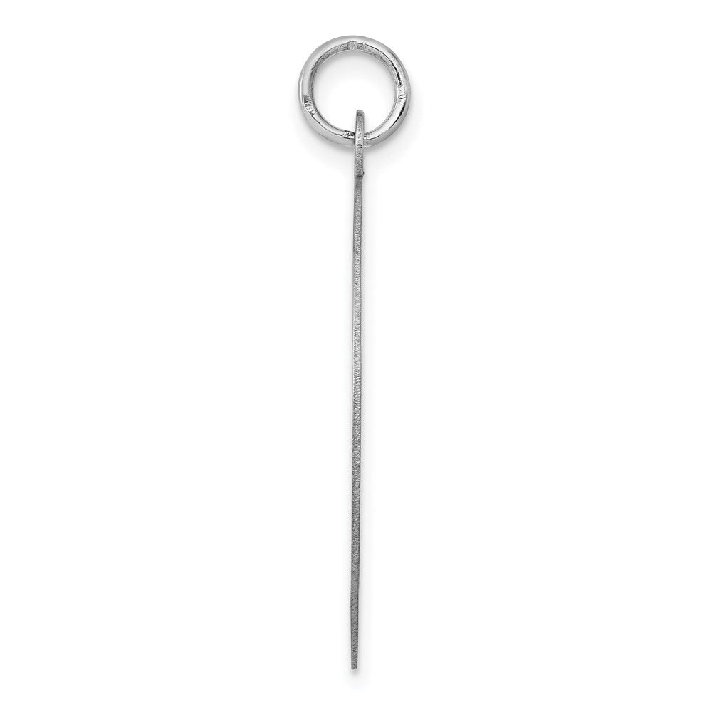 14k White Gold Plain .027 Gauge Round Engravable 24mm Disc Charm
