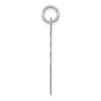 14k White Gold .018 Gauge Engravable Round Scalloped 26x24mm Disc Charm