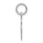14k White Gold Plain Small.018 Depth Facing Left Engravable Girl Charm