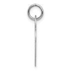 14k White Gold Plain .011 Gauge Engravable Heart 19x15mm Disc Charm