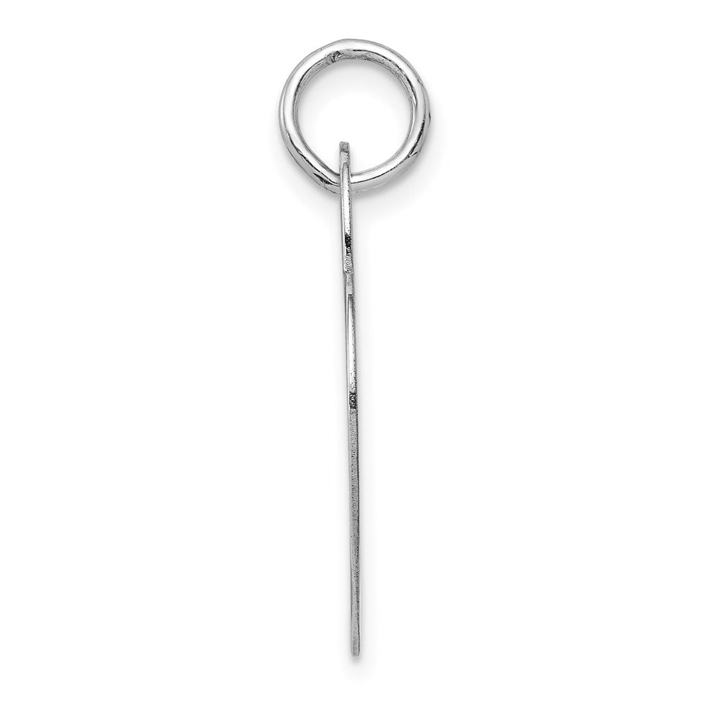 14k White Gold Plain .013 Gauge Engravable Heart 22x18mm Disc Charm