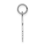 14k White Gold Plain Medium.035 Depth Facing Right Engravable Girl Charm