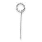 14k White Gold Plain Medium.018 Depth Facing Left Engravable Boy Charm