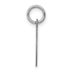 14K White Gold Plain .011 Gauge Round Engravable 12mm Disc Charm