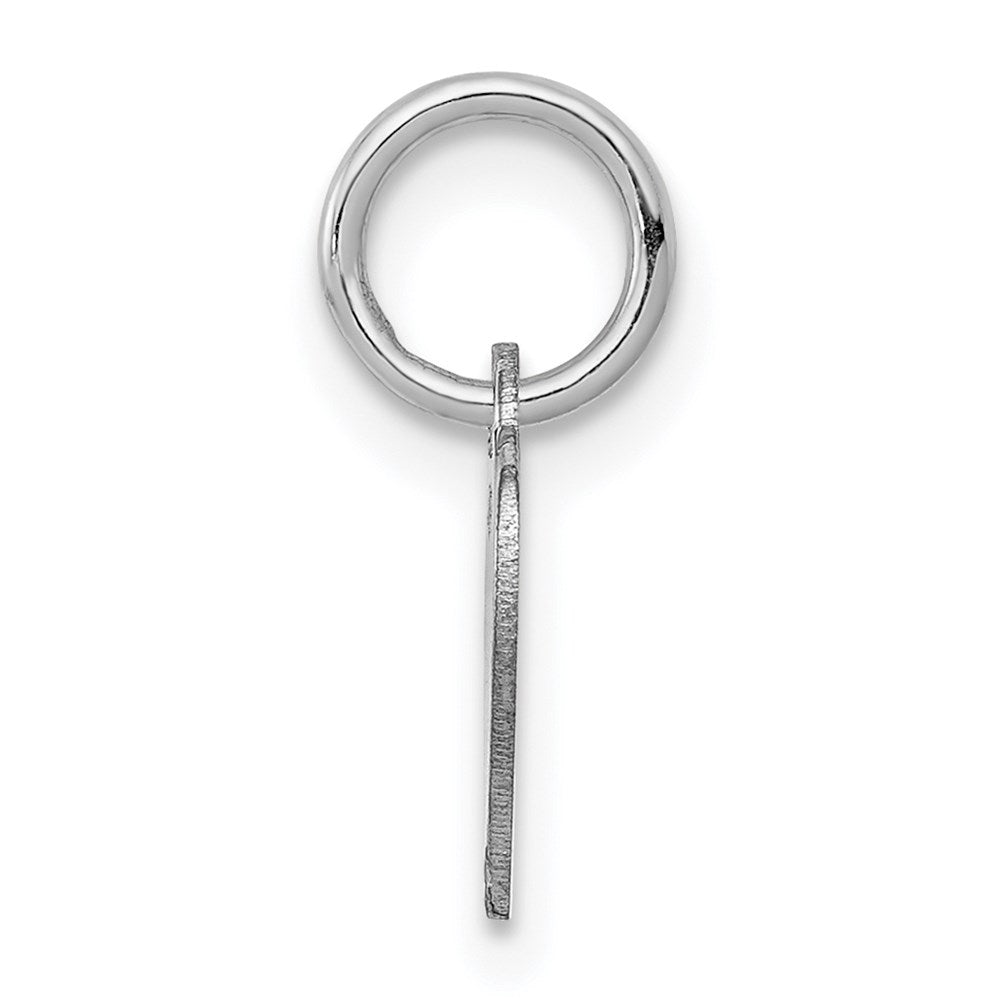 14K White Gold Plain .013 Gauge Engravable Heart 10x10mm Disc Charm