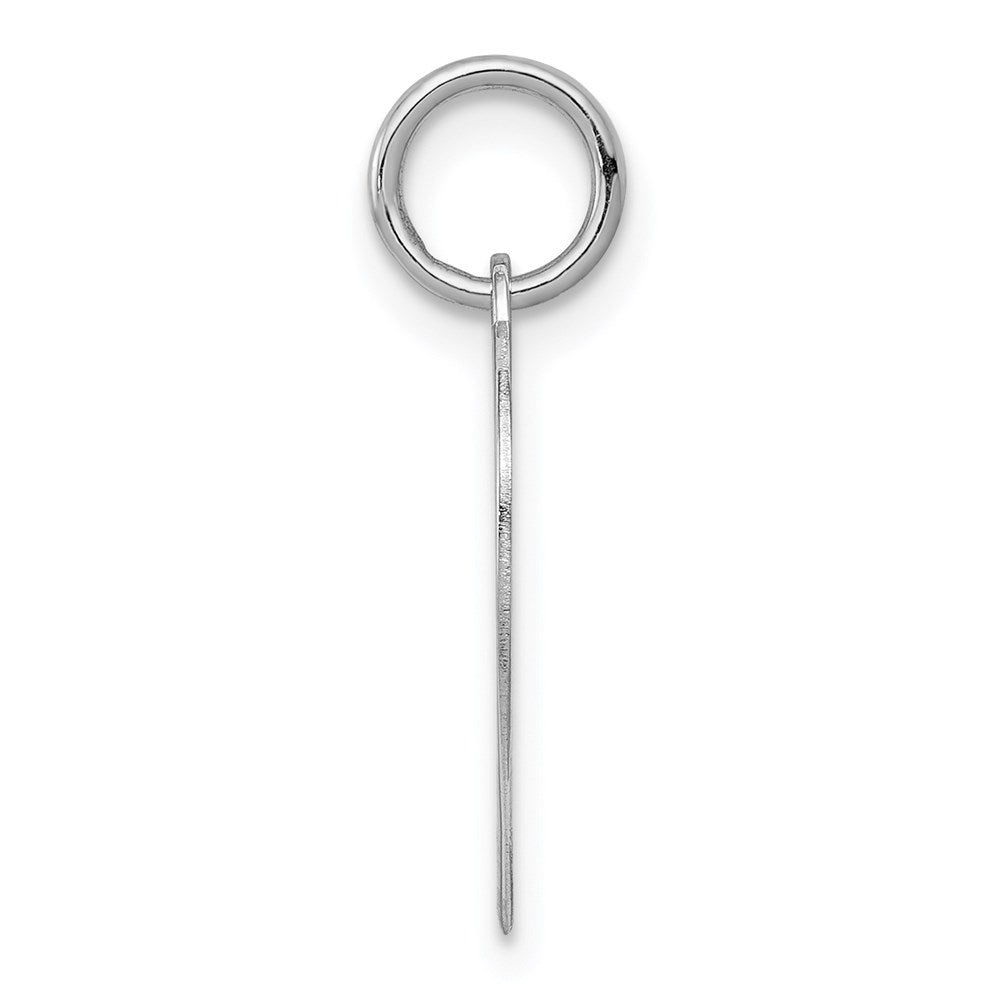 14K White Gold Plain .035 Gauge Engravable Heart 16x17mm Disc Charm