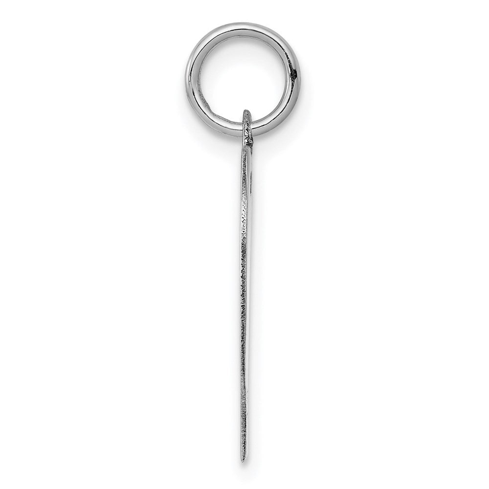 14K White Gold Plain .027 Gauge Engravable Heart 20x18mm Disc Charm
