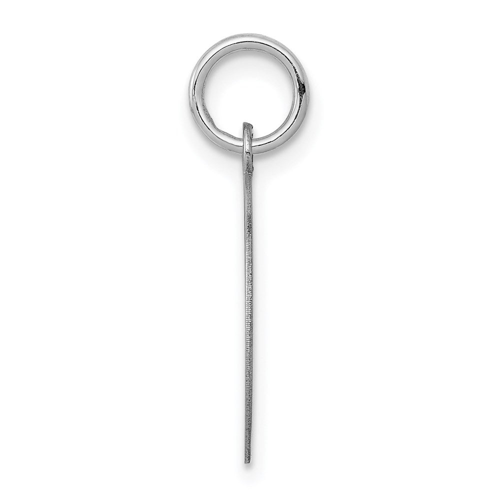 14k White Gold Plain .011 Gauge Round Engravable 15mm Disc Charm