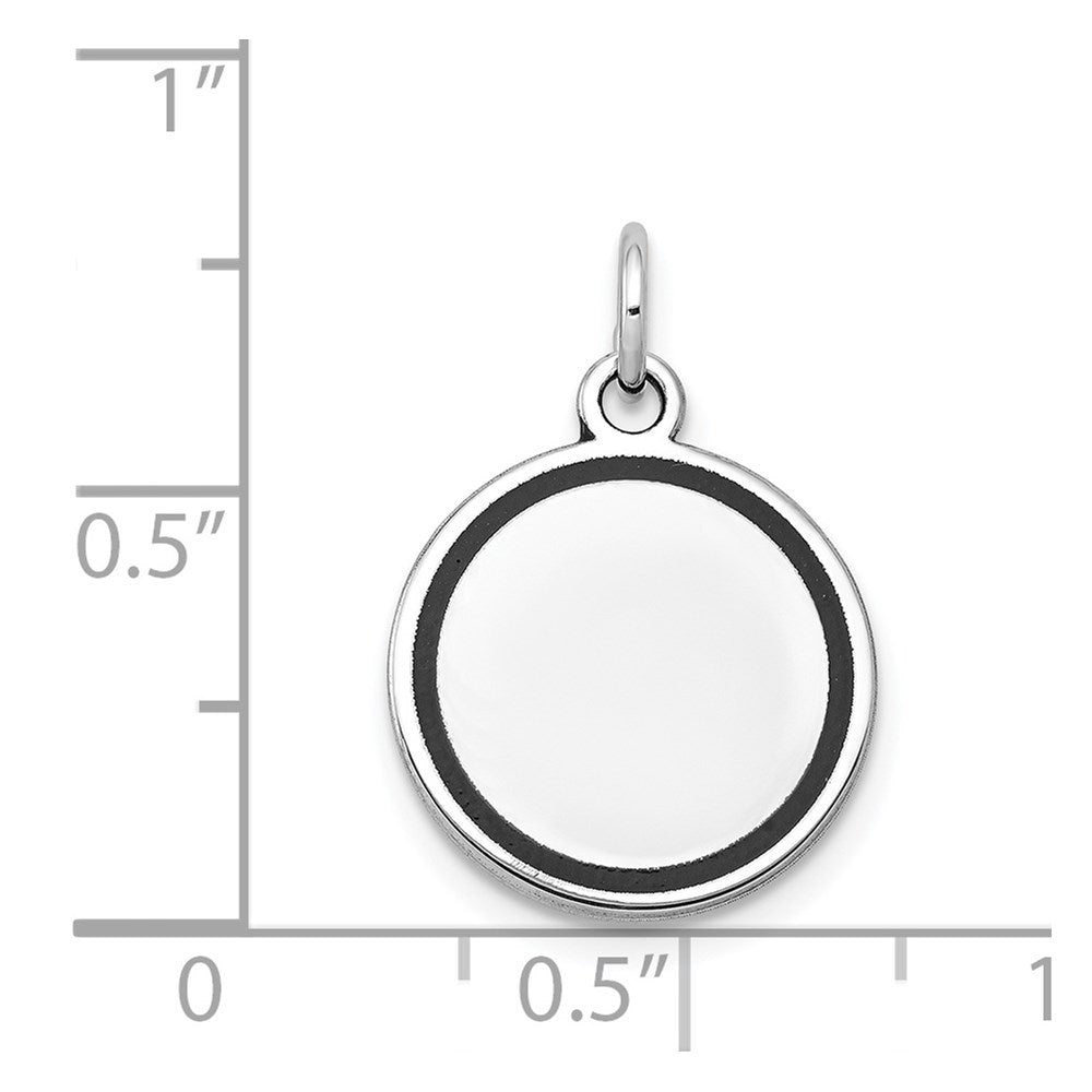 14k White Gold w/Enamel .027 Gauge Circular Engravable Disc
