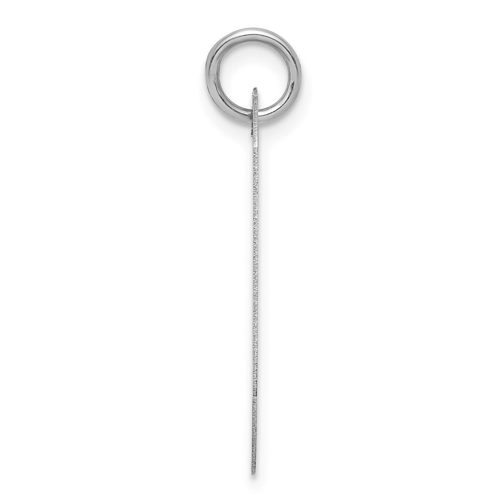 14k White Gold Plain 22.8x12.8mm .013 Gauge Engraveable Dog Tag Disc Charm