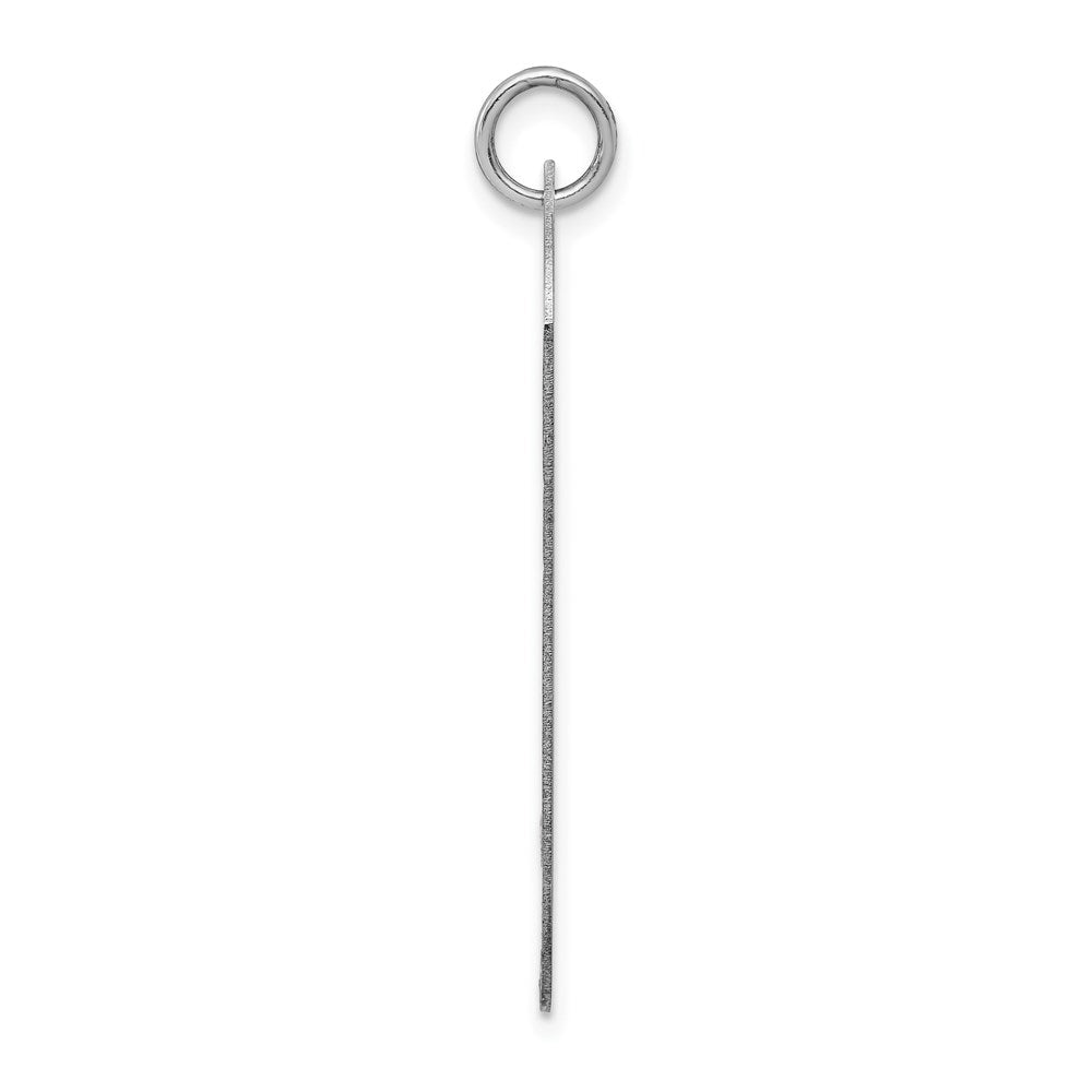 14k White Gold Plain 34.6x20.7mm .035 Gauge Engraveable Dog Tag Disc Charm