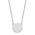 14k White Gold .018 Gauge Circular Engravable Disc 18 Necklace