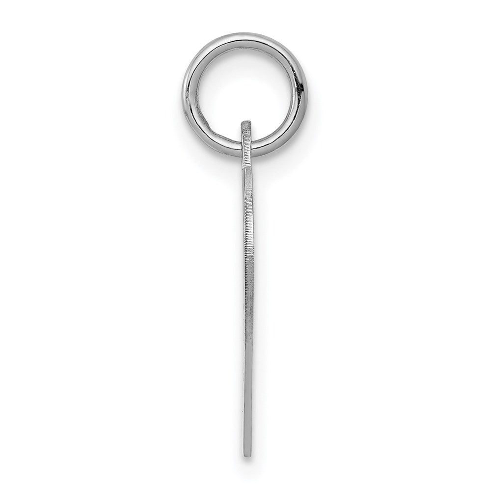14k White Gold Plain .013 Gauge Engraveable Heart 16x18mm Disc Charm
