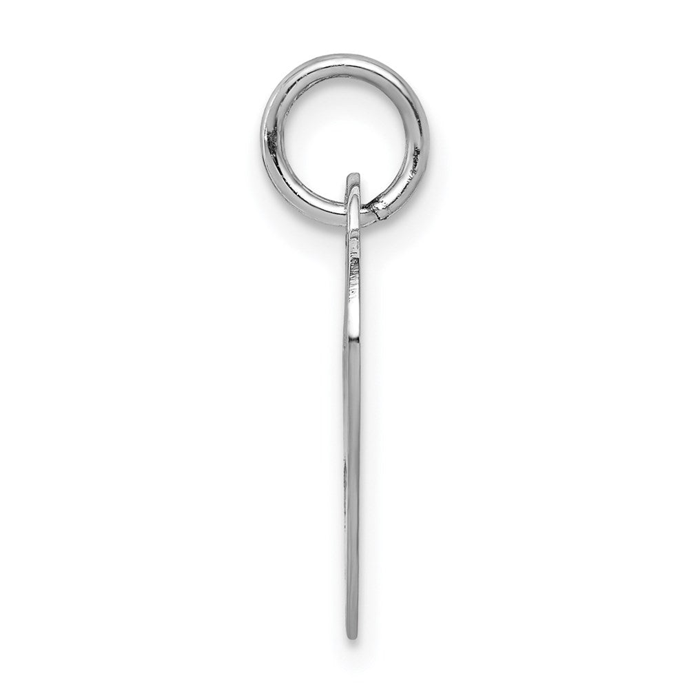 14k White Gold Plain .018 Gauge Engraveable Heart 18x19mm Disc Charm