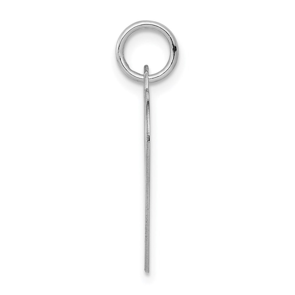 14k White Gold Plain .027 Gauge Engraveable Heart 19x22mm Disc Charm