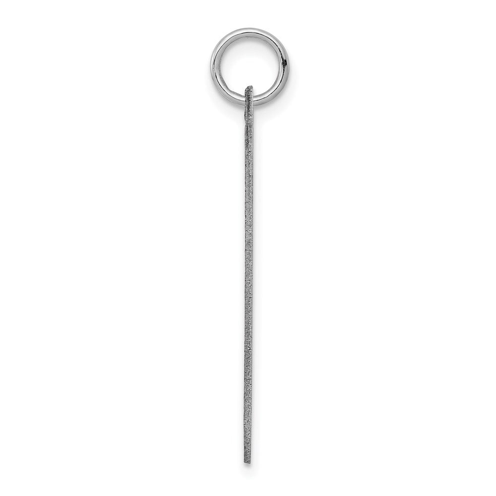 14k White Gold Plain 25.4x12.8mm .011 Gauge Rectangular Engravable Charm