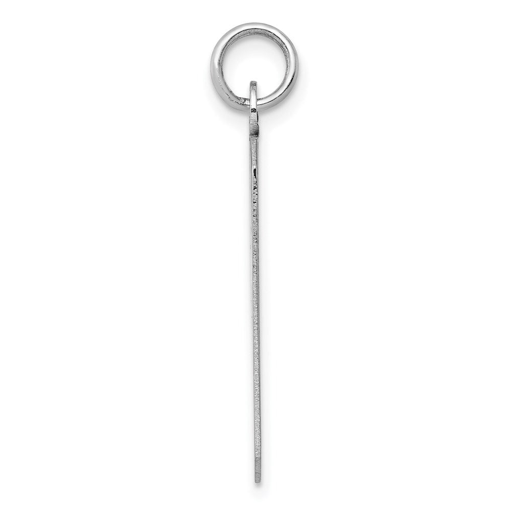 14k White Gold Plain 21.7x11.5mm .013 Gauge Rectangular Engravable Charm