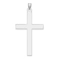 14k White Gold Large Polished Cross Pendant