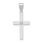 14k White Gold .01 carat Diamond Cross Pendant