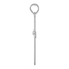 14k White Gold .02 carat Diamond Cross Pendant