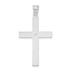 14k White Gold .02 carat Diamond Cross Pendant