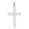 14k White Gold .03 carat Diamond Cross Pendant