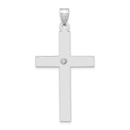 14k White Gold .03 carat Diamond Cross Pendant