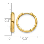 14k Round Hinged Hoop Earrings