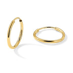 14k 1.5x16mm Polished Round Endless Tube Hoop Earrings