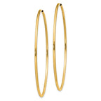 14k 1.5x55mm Polished Round Endless Tube Hoop Earrings