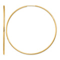 14k 1.5x64mm Polished Round Endless Tube Hoop Earrings
