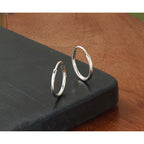 14k White Gold 1.5x15mm Polished Endless Tube Hoop Earrings