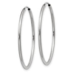 14k White Gold 1.5x30mm Polished Endless Tube Hoop Earrings
