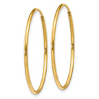 14k 1.2x30mm Polished Endless Tube Hoop Earrings