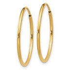 14k 1.2x25mm Polished Endless Tube Hoop Earrings