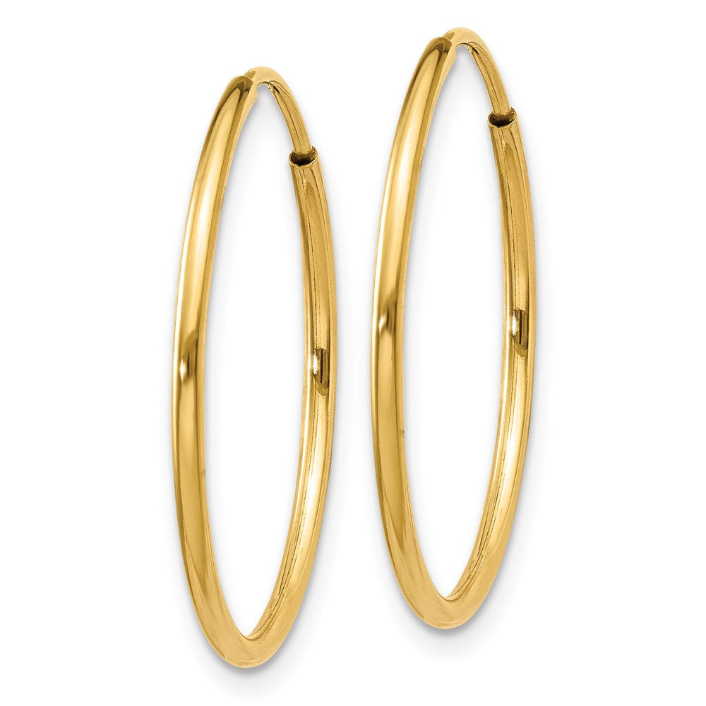 14k 1.2x25mm Polished Endless Tube Hoop Earrings