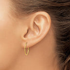 14k 1.2x20mm Polished Endless Tube Hoop Earrings